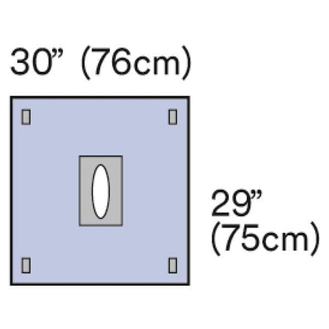 3M Medical Products Steri-Drape 29x29" Sterile Surgical Drape Fenestrated - 9029