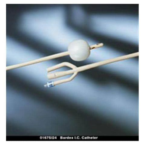Bard Medical Division Bardex 3-Way Foley Catheter Medium Length Tip Hydrogel Coated 24Fr 30cc - 0167SI24