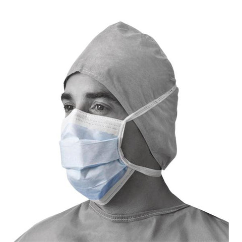Medline Industries Inc Prohibit X-tra Tie On Mask ASTM Level 1 Anti-Fog Blue 50x6/Ca - NON27408