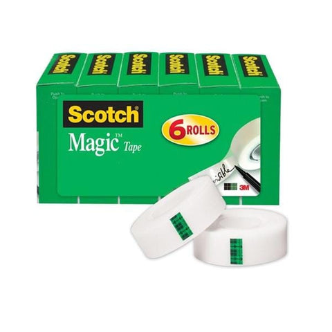 3M Business Products Scotch Magic 810 Clear Tape 3/4 in x 1296 in 6/Pack 6/Package - 597050