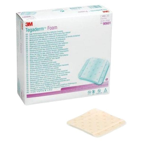 3M Medical Products Tegaderm HP Foam Foam Dressing 4x4" Sterile Square PCC NAdhr NAdhs Tn Abs LF - 90601
