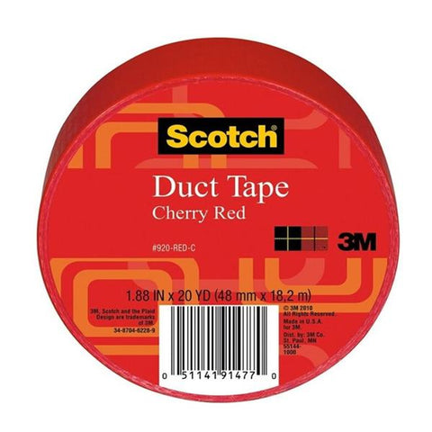 3M Business Products Scotch Colored Duct Tape 1 7/8 in x 20 Yd Red Each - 840282