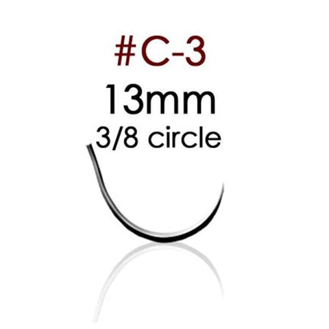 A. Titan Instruments -RS3 Suture Polyglycolic Acid Braid 4-0 18" Absorbable C-3 Reverse Cutting 3/8 Circle Needle 13mm Coated Undyed 12/Package ATI-3-18-4PGA