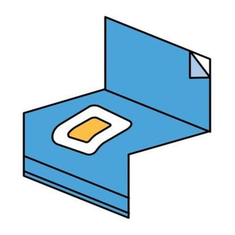 3M Medical Products Steri-Drape 77x115" Sterile Surgical/Cesarean Drape Fenestrated - 6697