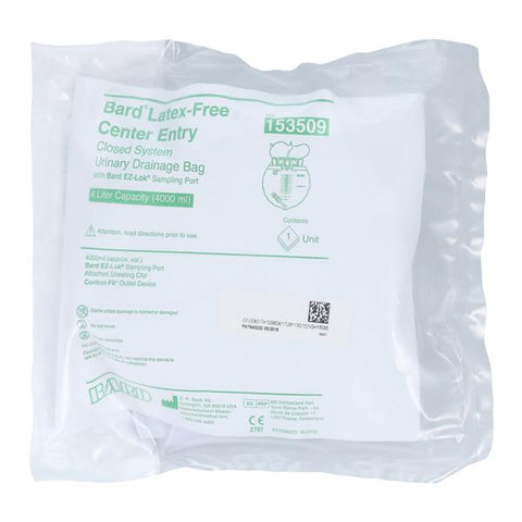 Bard Medical Division Bag Drainage 4000mL Large Capacity 20/Ca - 153509