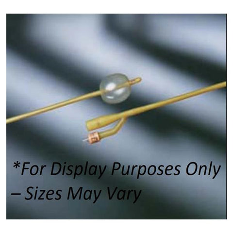 Bard Medical Division Lubricath 2-Way Foley Catheter Medium Coude Olive Tip Silicone 12Fr 5cc - 0168L12