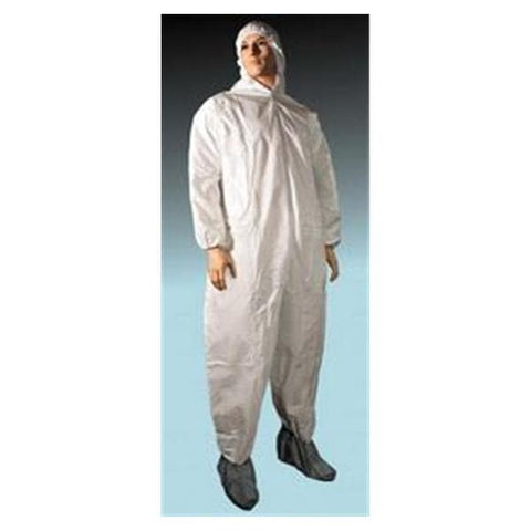 Cellucap/Melco Inc -Fabric Coverall Small White 25/Case 5519S