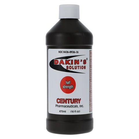 Century Pharamaceuticals, Inc Dakins Solution Half Strength 0.25% 16oz/Bottle - 1002047