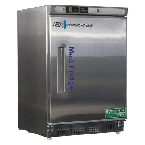 American BioTech Supply(ABS) Premier Pharmaceutical/Vaccine Refrigerator 4.5 Cu Ft Solid Door 2 to 8C Each - PH-ABT-HC-UCBI-0404SS