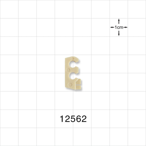 2-Channel Multi-Cavity Clip with Guide Wire Slit, Natural - 0.148 inch Channel; 0.01 inch Slit (3.75 mm; 0.25 mm) - 12562