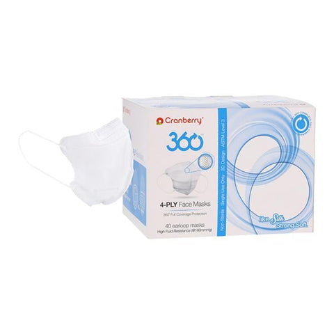 Pro2 Solutions, Inc Cranberry 360 Procedure Mask ASTM Level 3 Silver Pediatric 40/Bx, 8 BX/CA - Q2860S