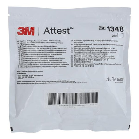 3M Medical Products 3M Attest Chemical Indicator Strip 2 in 250/Bag, 4 BG/CA - 1348
