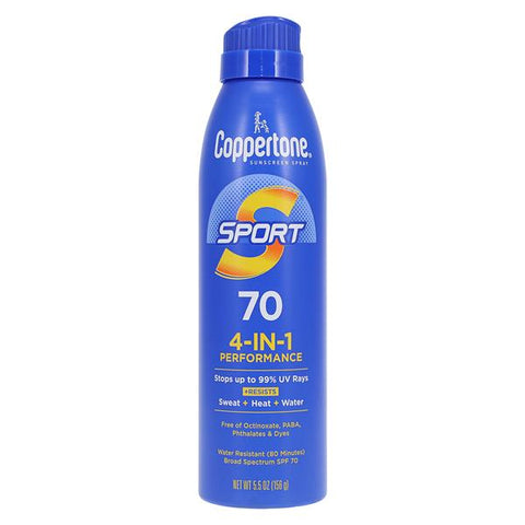 Beiersdorf Inc Coppertone Sport Spray Sunscreen FrgrncFr Skn Adlt 5.5oz Continuous Wtr Rstnt Ea, 12 EA/CASE - 072140027650