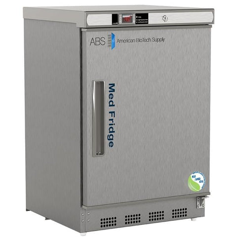 American BioTech Supply(ABS) Premier Vaccine/Pharmacy Refrigerator New 4.6 Cu Ft Solid Door 2 to 8°C Each - PH-ABT-NSF-UCBI-0404SS