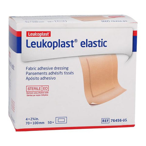 BSN Medical, Inc -Leukoplast Patch Bandage Elastic/Fabric 2-3/4x4" Tan Sterile 50/Box, 12 BX/CA 7645605