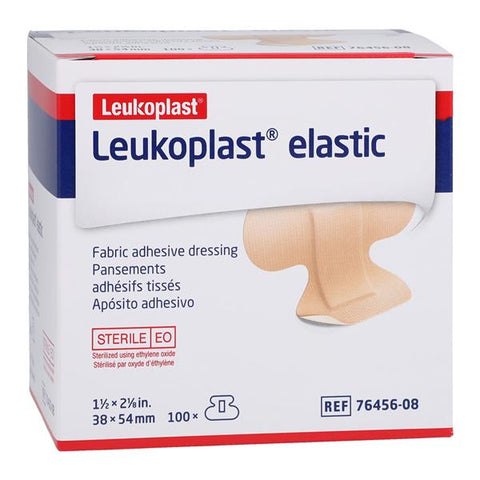 BSN Medical, Inc -Leukoplast Adhesive Bandage Elastic/Fabric 1-1/2x2" Tan Sterile 100/Box, 12 BX/CA 7645608