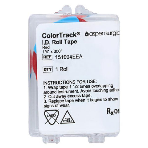 Aspen Surgical Instrument ID Tape Red 1/4x300" Autoclavable Disposable Ea - 151004EEA