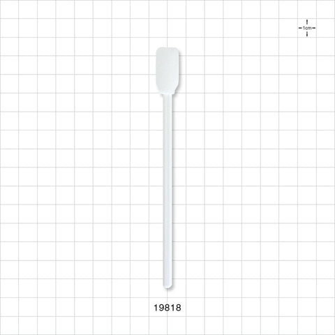 5" White Rectangular Foam Tip, White Handle - 5 inch (127 mm); 0.47 inch Head (12 mm) - 19818