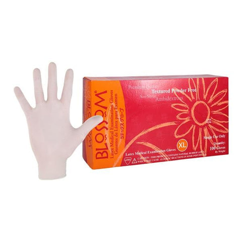 Blossom/Mexpo -Blossom Latex Exam Gloves X-Large White Non-Sterile, 10 BX/CA BM 6229-LTX-PF