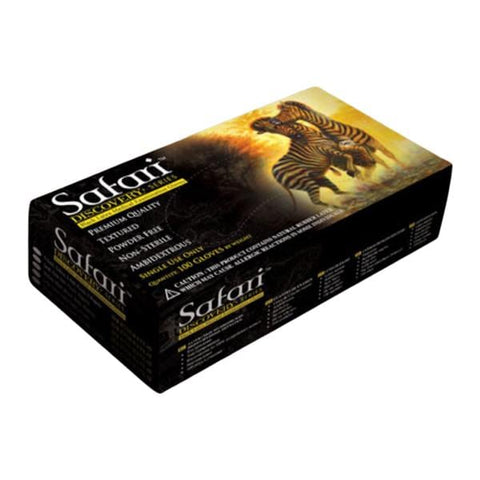 Safari by Mexpo -Safari Latex Exam Gloves X-Small Black Non-Sterile SFR 87325-B-LTX-PF