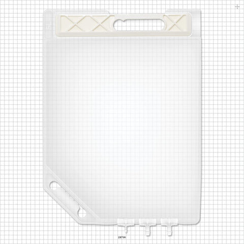 2D Bag Chamber, 3 Ports, Non-Sterile - 5 Liter; 2 Ports Fit 3/8 inch ID Tubing (0.375 inch, 9.53 mm); 1 Port Fits 1/8 inch ID Tubing (0.125 inch, 3.18 mm) - 28706