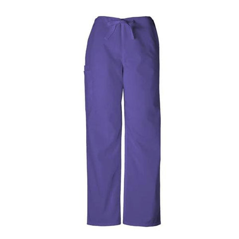 Cherokee Workwear Cherokee Scrub Pant Adult Unisex Grape 65% Polyester / 35% Cotton 4100 Casual Fit Mid Rise 3 Pockets 1 Back Pocket / 1 Cargo Pocket / Cell Phone Pocket Non Reversible 5X Large Each - 4100-GRPW-5X