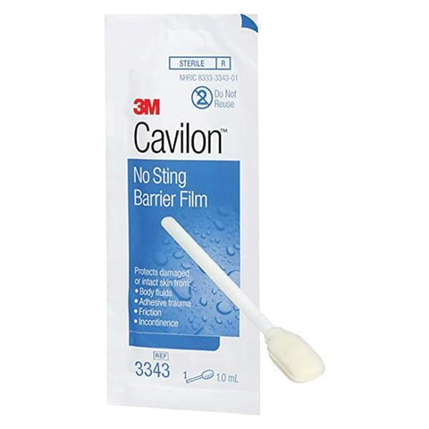 3M Medical Products 3M Cavilon No Sting Film Barrier Lq 1mL Trans Wnd Skn Hyplrgnc LF Pkt 4X25/Case - 3343