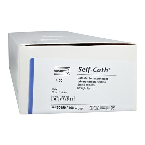 Coloplast Corp Self-Cath Self-Cath Intermittent Catheter Long Straight Tip Uncoated/PVC 8Fr - 408