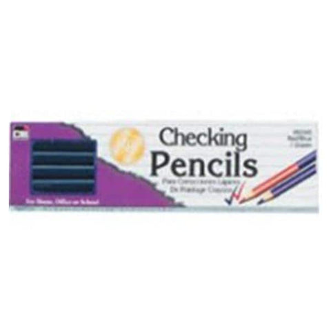 Charles Leonard Checking Pencils Red/Blue 12/Box - LEO-65045