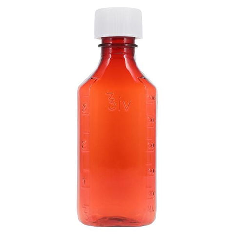Clarke Container Division Syrup Bottle Plastic 4oz Amber Reusable Non-Sterile 100/Case - 91002