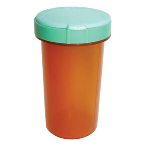 Clarke Container Division Medicine Vial Plastic 15 Dram Amber/Green Reusable Non-Sterile 190/Case - 10009