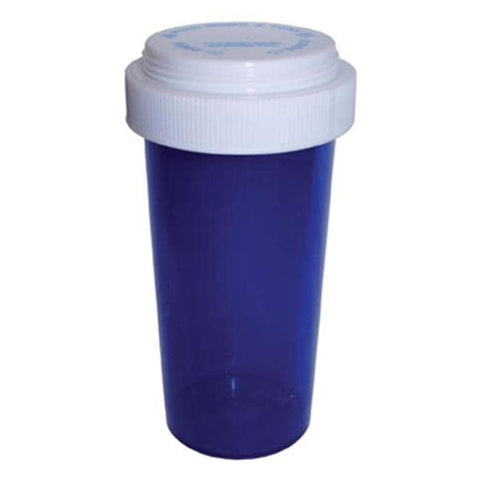 Clarke Container Division Medicine Vial Plastic 60 Dram Blue Reusable 90/Case - 29060