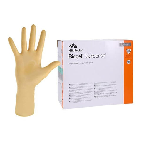 Molnlycke Healthcare -Biogel Skinsense Neoprene / Polychloroprene Surgical Gloves 6 Straw, 4 BX/CA 31460