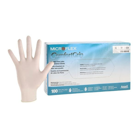 Microflex Inc -MICROFLEX ComfortGrip Exam Gloves X-Small Standard Natural Non-Sterile Not Chemo Approved, 10 BX/CA CFG-900-XS