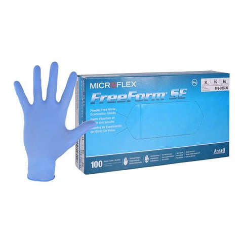 Microflex Inc -MICROFLEX FreeForm SE Nitrile Exam Gloves X-Large Standard Blue Non-Sterile Not Chemo Approved, 10 BX/CAFFS-700-XL