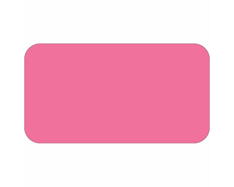 Color Code Label Rectangle 1 5/8" x 7/8" Fl. Pink Paper Permanent - 1000 per Roll | 59700028