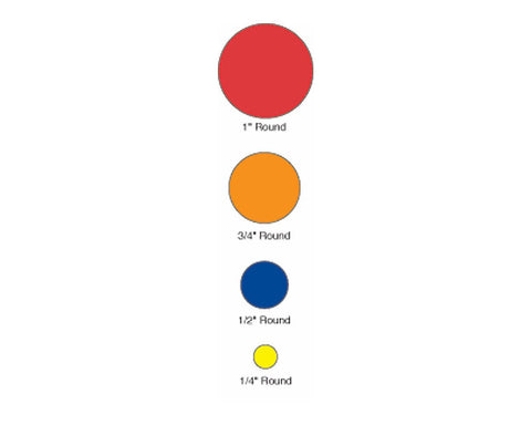 Color Code Label Circle x 3/4" Circle Fl. Red Paper Permanent 1000 per Roll | 59700188