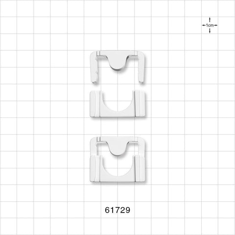 Clipster Aseptic Disconnector, White, 10 Disconnectors/Box (2 Bags of 20) - Size L; Fits 3/8 inch ID x 5/8 inch OD or 1/2 inch ID x 3/4 inch OD Tubing - 61729
