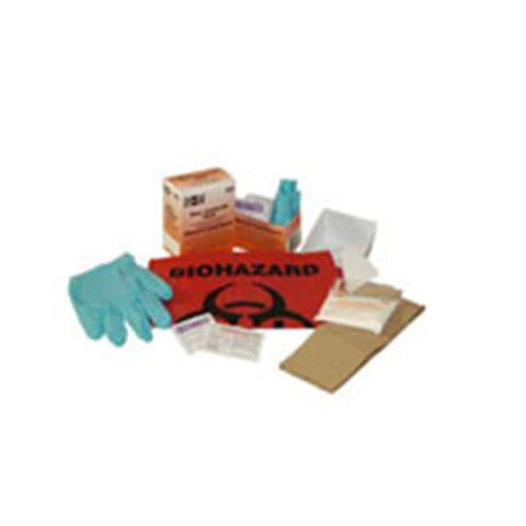 Pacc-Kit Safety Equipment -First Aid Only Bodily Fluid Spill Kit Box Non-Sterile With Absorbent Powder/Scoop/Biohazard Bag/Nitrile Gloves/Antiseptic Towelettes Each 21-760-001