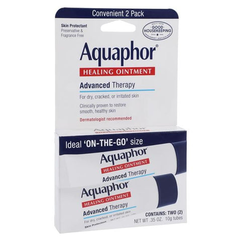 Beiersdorf Inc Aquaphor Healing Ointment Petrolatum 0.35oz Fragrance Free Skin 2/Pk, 24 PK/CASE - 072140110475