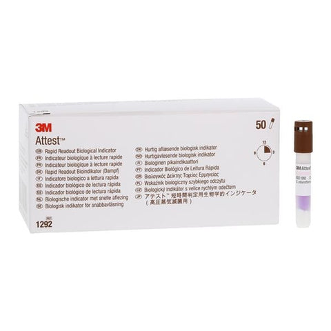 3M Medical Products 3M™ Attest Rapid Readout Biological Indicator 50/Box, 4 BX/CA - 1292