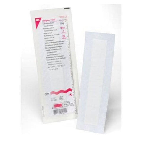3M Medical Products Medipore +Pad Soft Cloth Dressing Wound Dressing 3.5x13.75 Strl NAdhr Wht Abs, 4 BX/CA - 3573