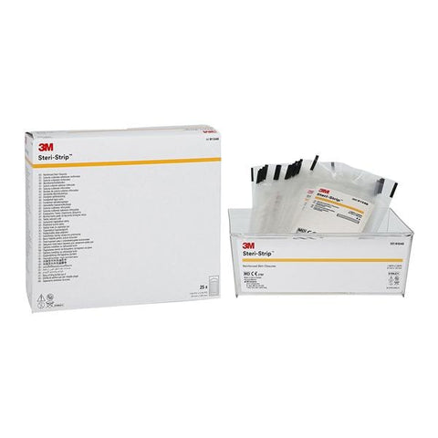3M Medical Products Steri-Strip Skin Closure Strip Non-Woven Rayon Backed 1x5" White 25/Bx, 4 BX/CA - R1548