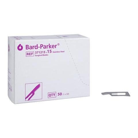 Bard Parker Bard-Parker Stainless Steel Sterile Surgical Blade #15 Disposable 50/Bx, 3 BX/CA - 371215