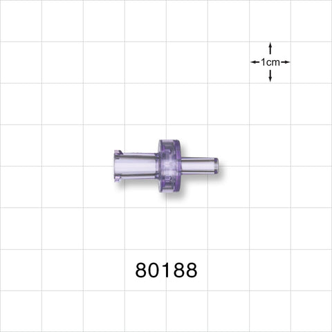 Check Valve, Female Luer Lock Inlet, Male Luer Slip Outlet - 1.5 - 5.6 psi CP - 80188