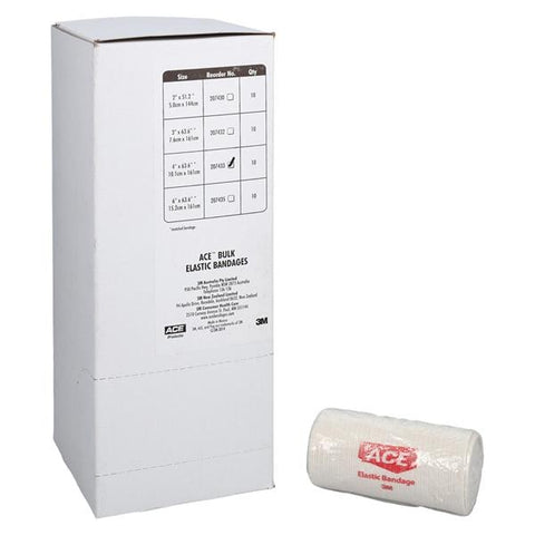 3M Medical Products -ACE Stretch Bandage Rubber/Elastic 4"x5.3' Beige Non-Sterile 10/Box, 5 BX/CA 207433