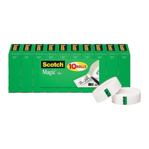 3M Business Products Scotch Magic 810 Clear Tape 3/4 in x 1000 in 10/Pack 10/Package - 489461