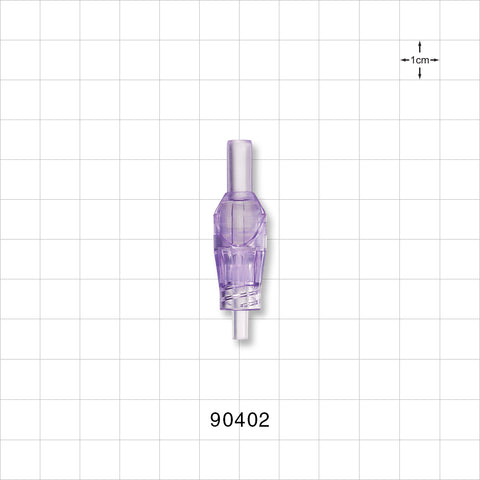 Closed Male Luer Lock Valve Connector - 0.161 inch - 0.148 inch ID (4.1 mm - 3.8 mm) - 90402