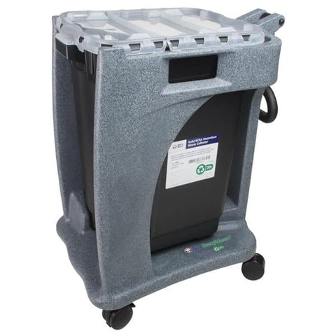 Becton-Dickinson -Recykleen Sharps Collector Trolly Gray 27.5x18x24.1" Plastic For 17-19 Gal Containers Each 305092