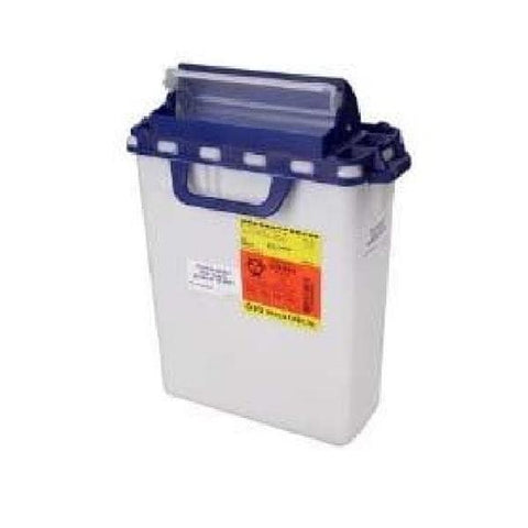 Becton-Dickinson -Sharps Container 3gal Blue/White 6x10-7/10x16-6/10" Counterbalanced Side Entry Plastic Non-Sterile Each, 10 EA/CA 305622